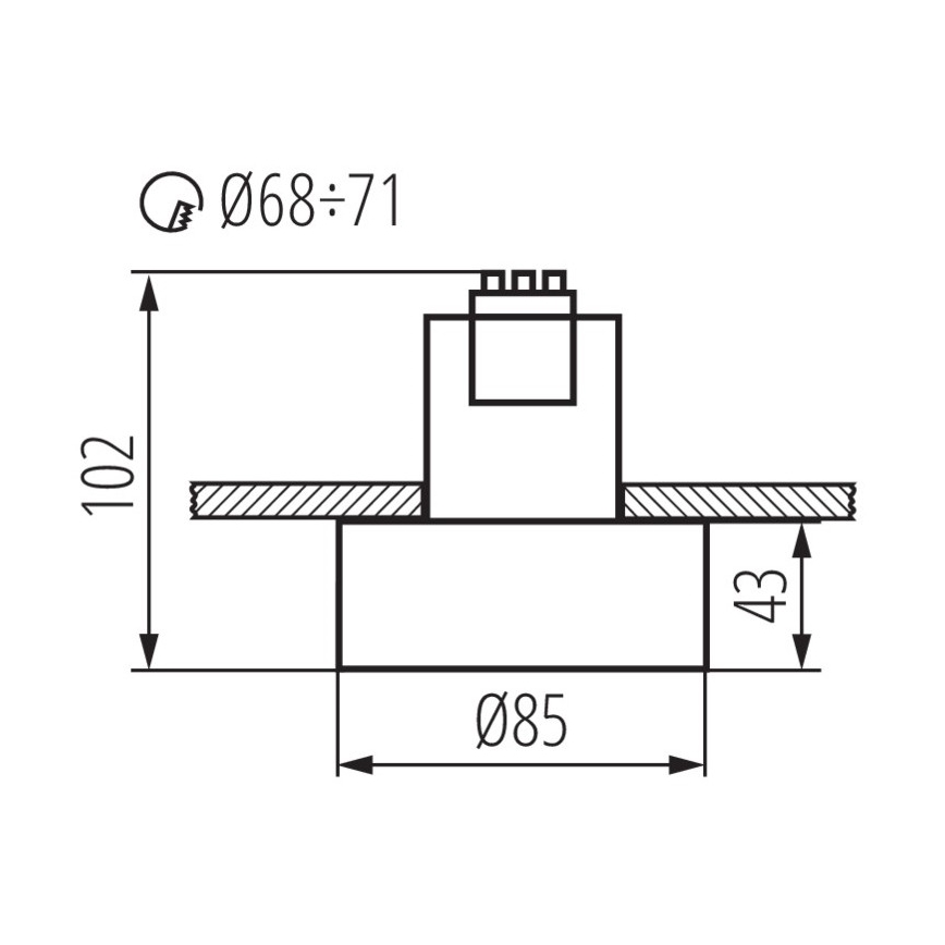 Oświetlenie wpuszczane MINI RITI 1xGU10/25W/230V białe/złote