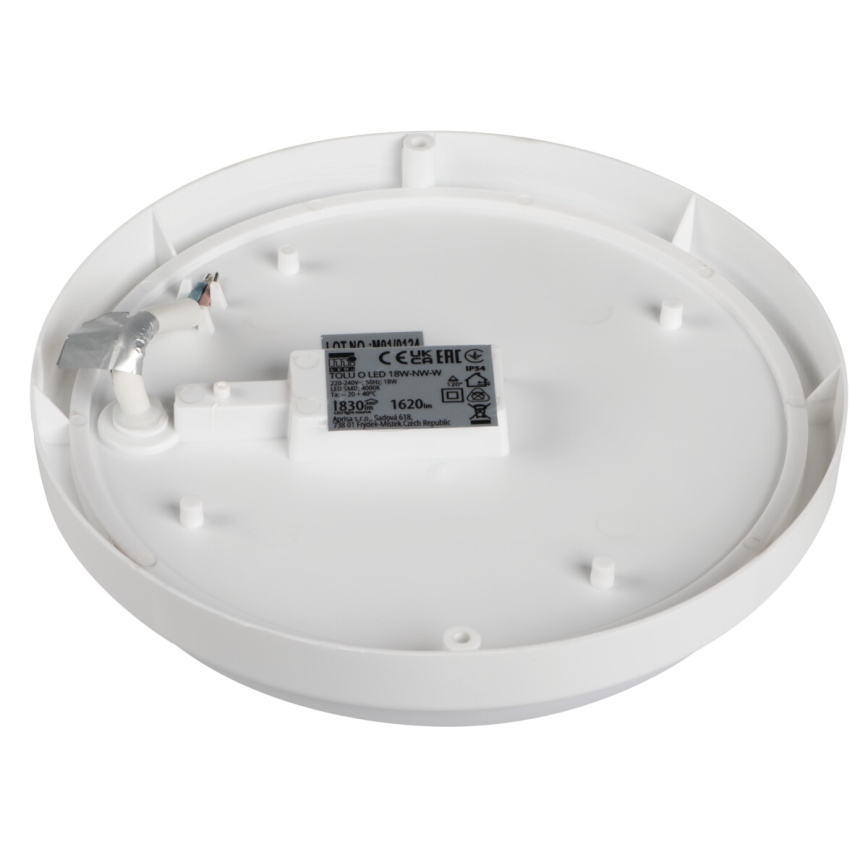 LED Plafon łazienkowy TOLU LED/18W/230V 4000K IP54 biały