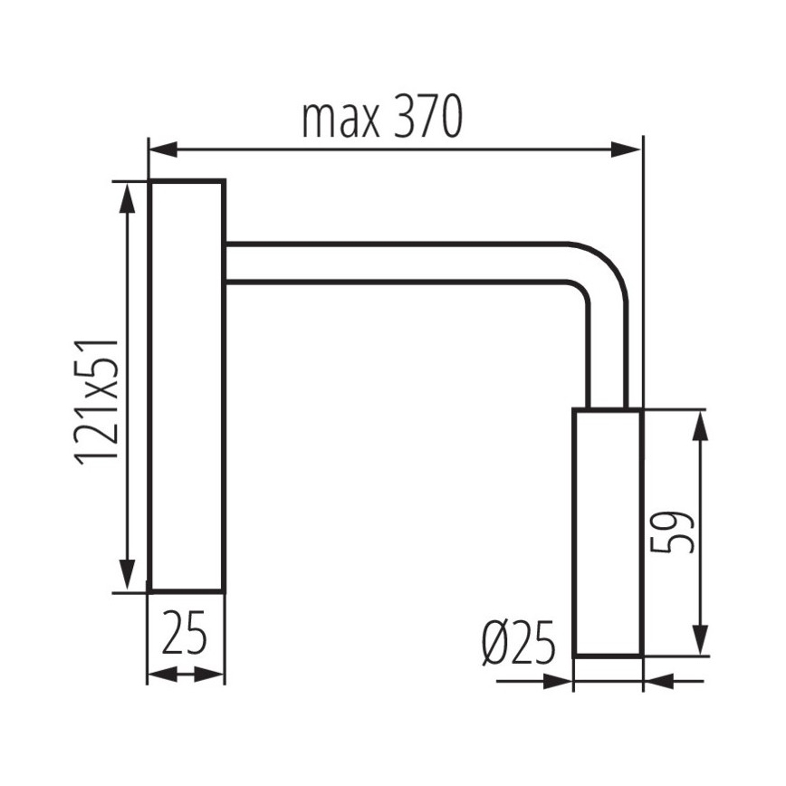 LED Lampka ścienna TONIL LED/2,7W/230V czarny