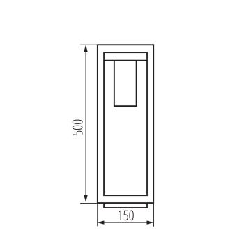 Lampa zewnętrzna VIMO 1xE27/15W/230V 50 cm IP44 miedź