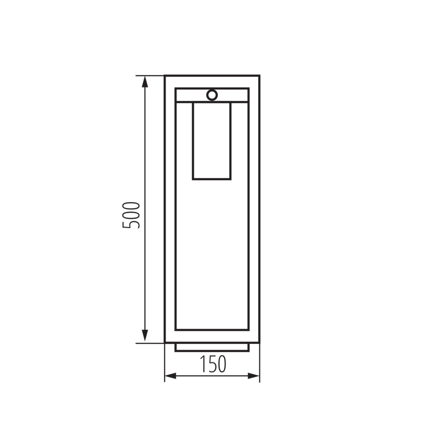 Lampa zewnętrzna z czujnikiem VIMO 1xE27/15W/230V 50 cm IP44 czarna