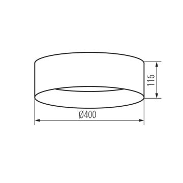 LED Plafon RIFA LED/17,5W/230V 4000K brązowy