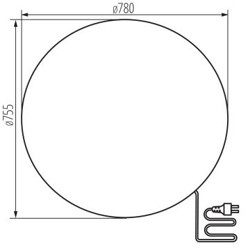 Lampa zewnętrzna STONO 1xE27/25W/230V śr. 78 cm IP65