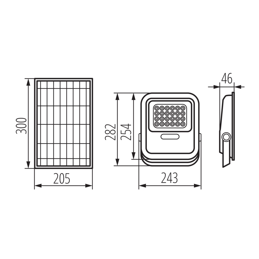 Ściemniane oświetlenie punktowe LED z panelem solarnym i czujnikiem zmierzchu LED/10W/10000 mAh 3,2V IP65 + pilot zdalnego sterowania