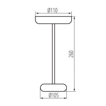 Kanlux 37310 - LED Ściemnialna lampa z możliwością ładowania FLUXY LED/1,7W/1800 mAh IP44 biały