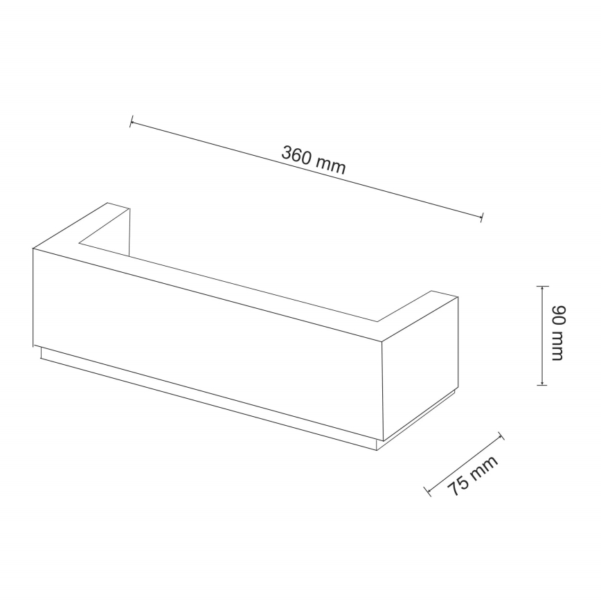 Kinkiet BRICK 2xE14/12W/230V gips/biały