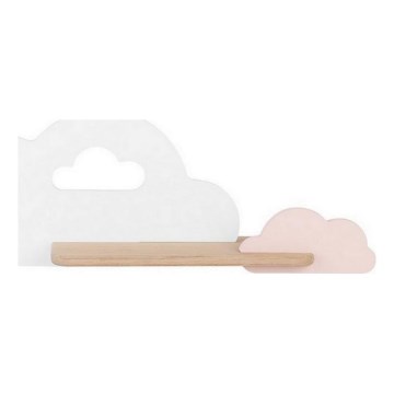 Kinkiet dziecięcy LED z półką CLOUD LED/5W/230V biały/różowy,