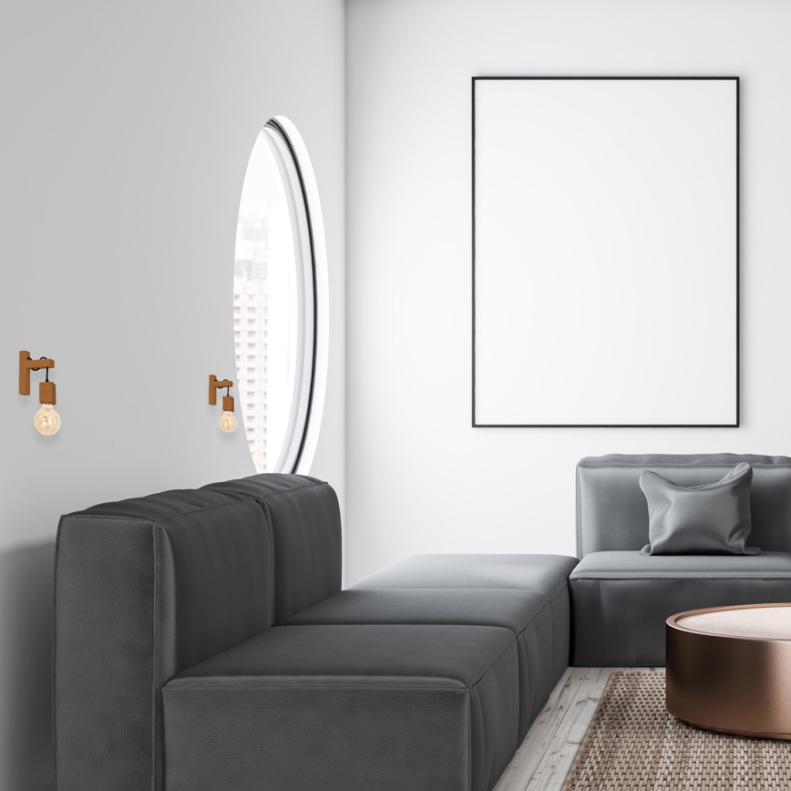 Kinkiet JACK 1xE27/40W/230V dąb