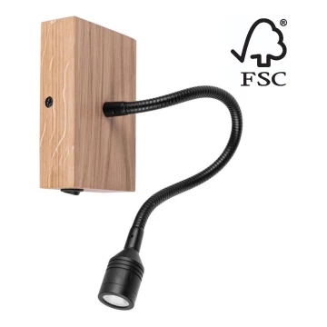 Kinkiet LECTOR LED/2,5W/230V dąb – FSC certyfikowano