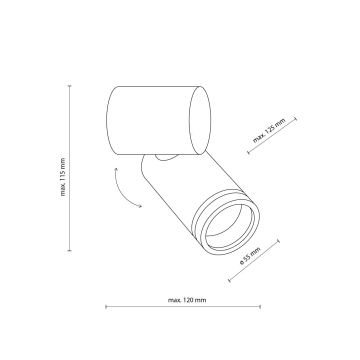 Kinkiet punktowy JET ZESTAW 1xGU10/10W/230V czarny