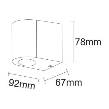 Kinkiet zewnętrzny BOSTON 1xGU10/10W/230V IP44 czarny