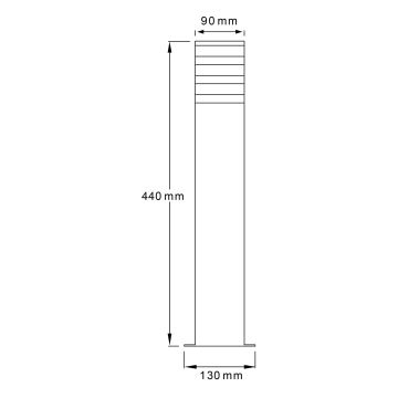 Kinkiet zewnętrzny TEKSAS E27/12W/230V IP44 44 cm