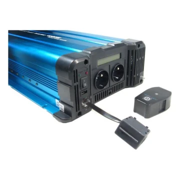 Konwerter napięcia 3000W/24/230V + remote control