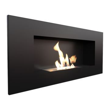 Kratki - Wbudowany BIO kominek 40x90 cm 2kW czarny