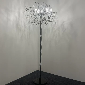 Kryształowa lampa stojąca 5xG9/40W/230V czarna