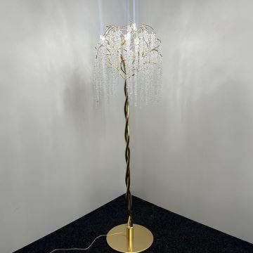Kryształowa lampa stojąca 5xG9/40W/230V złota