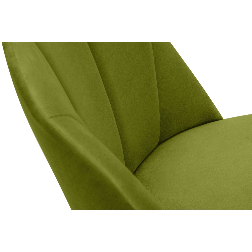 Krzesło do jadalni BAKERI 86x48 cm jasnozielone/buk
