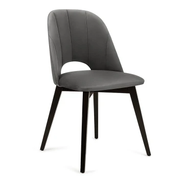 Krzesło do jadalni BOVIO 86x48 cm szare/buk