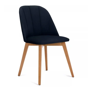 Krzesło do jadalni RIFO 86x48 cm ciemnoniebieske/buk