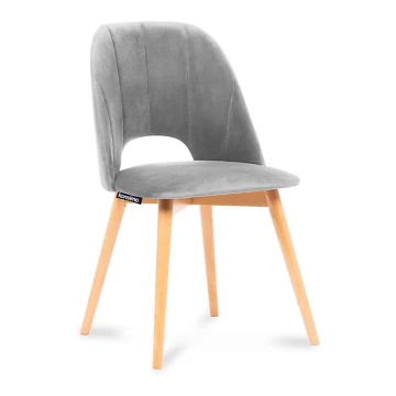 Krzesło do jadalni TINO 86x48 cm szare/buk