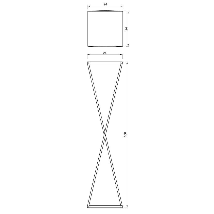 Kwietnik100x24 cm czarny