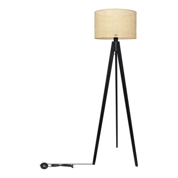 Lampa podłogowa ALBA 1xE27/60W/230V rattan/sosna