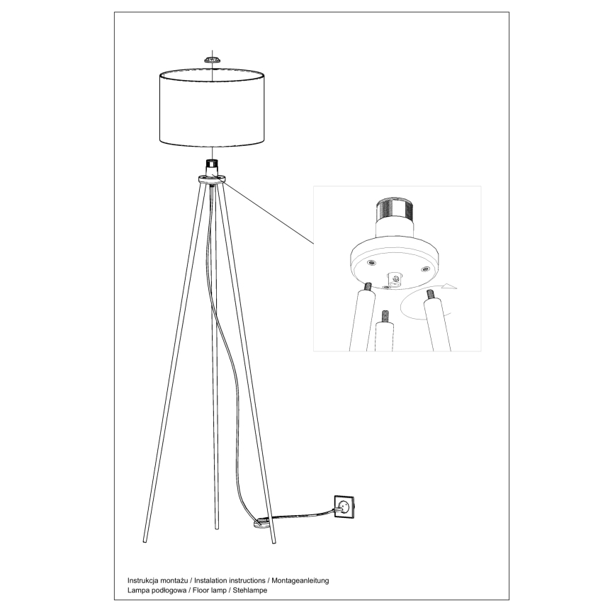 Lampa podłogowa AUSTIN 1xE27/60W/230V