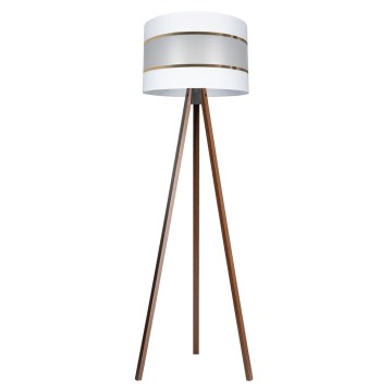 Lampa podłogowa CORAL 1xE27/60W/230V brązowa/biała/złota