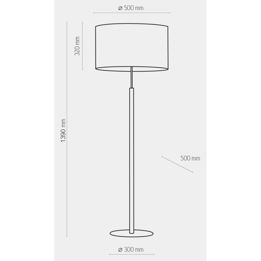 Lampa podłogowa DEVA 1xE27/25W/230V szary