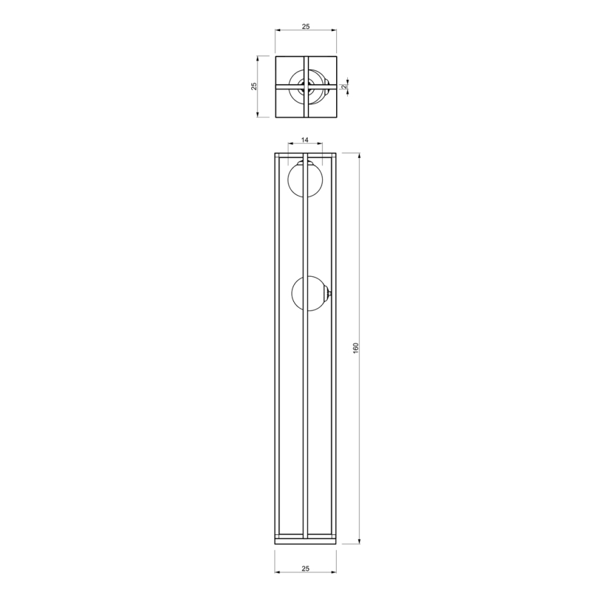 Lampa podłogowa DIEGO 2xE14/40W/230V czarny