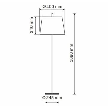 Lampa podłogowa ELENA 1xE27/20W/230V białe