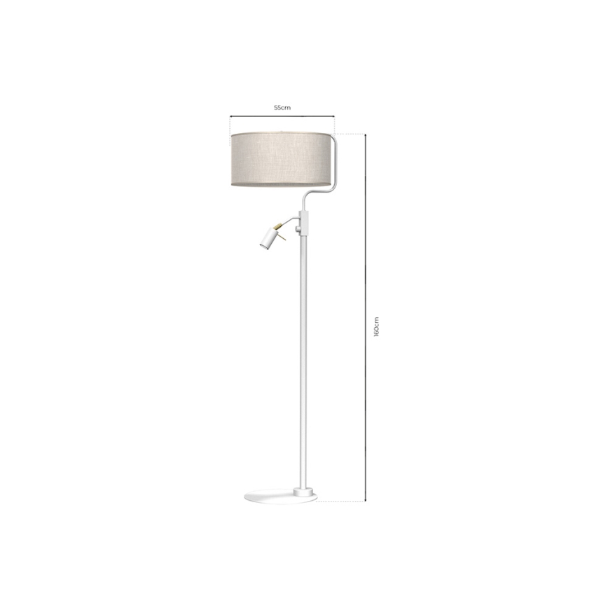 Lampa podłogowa LINO 1xE27/40W/230V + 1xGU10/7W