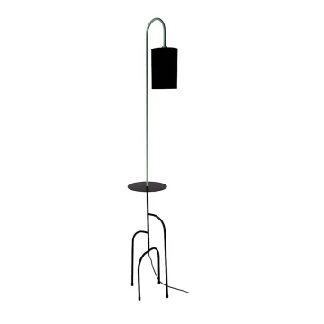 Lampa podłogowa RAVELLO 1xE14/40W/230V czarny/turkusowy