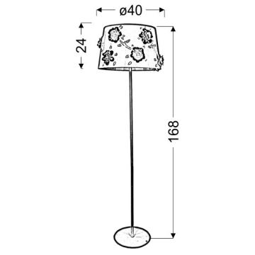 Lampa podłogowa ROSA 3xE14/40W/230V białe