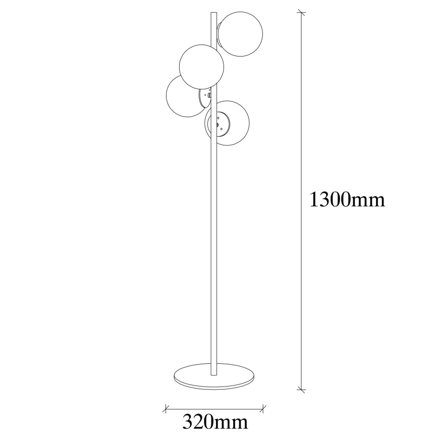 Lampa stojąca FAZE 4xE27/100W/230V