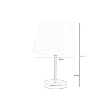 Lampa stołowa 1xE27/60W/230V beżowa/miedź