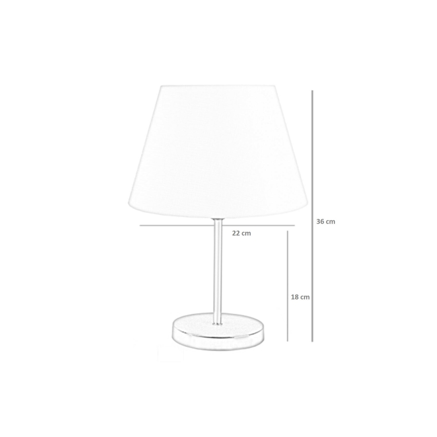 Lampa stołowa 1xE27/60W/230V beżowa/miedź