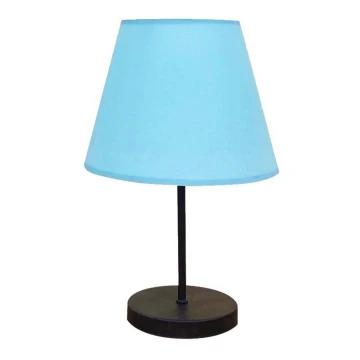 Lampa stołowa 1xE27/60W/230V niebieska/czarna