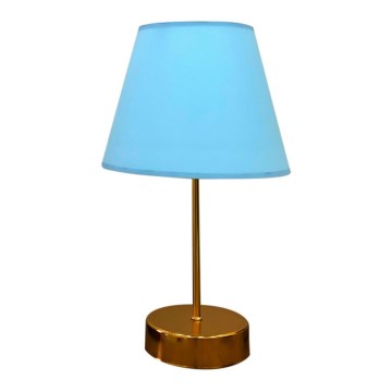 Lampa stołowa 1xE27/60W/230V niebieska/miedź