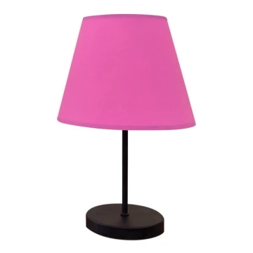 Lampa stołowa 1xE27/60W/230V różowa/czarna
