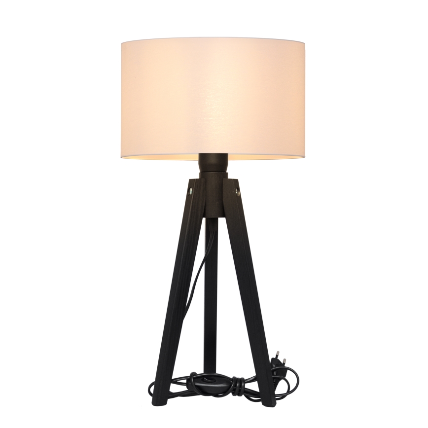 Lampa stołowa ALBA 1xE27/60W/230V biała/sosna