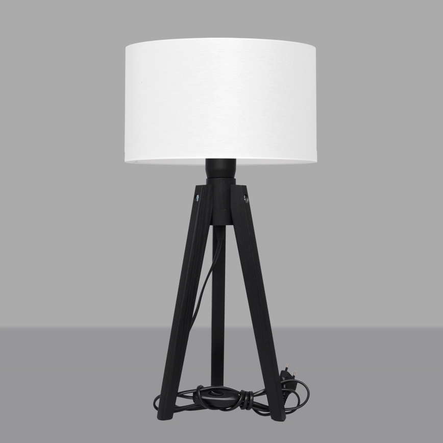 Lampa stołowa ALBA 1xE27/60W/230V biała/sosna