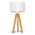 Lampa stołowa ALBA 1xE27/60W/230V biała/złoty/dąb