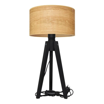 Lampa stołowa ALBA 1xE27/60W/230V brązowe/dąb