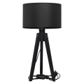 Lampa stołowa ALBA 1xE27/60W/230V czarna/sosna
