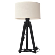 Lampa stołowa ALBA 1xE27/60W/230V kremowa/sosna