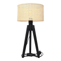 Lampa stołowa ALBA 1xE27/60W/230V rattan/sosna