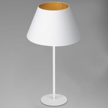 Lampa stołowa ARDEN 1xE27/60W/230V śr. 30 cm biały/złoty