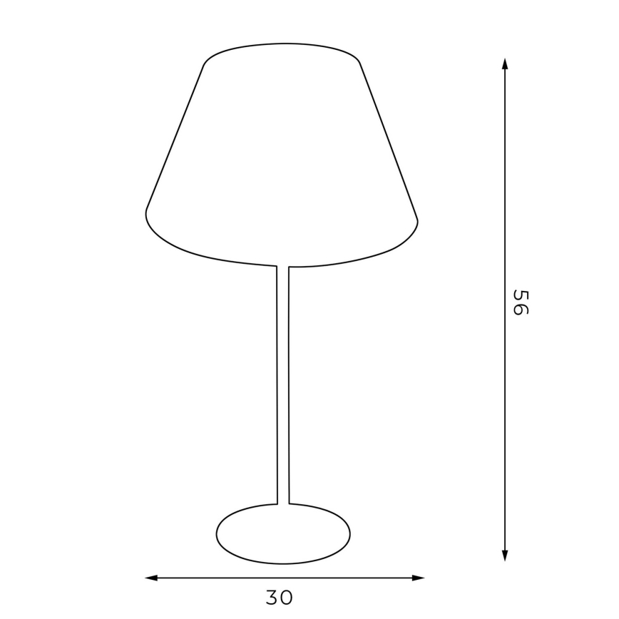 Lampa stołowa ARDEN 1xE27/60W/230V śr. 30 cm czarny/biały