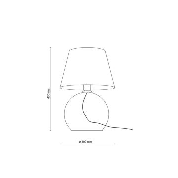Lampa stołowa AUREA 1xE27/15W/230V czarna/beżowa